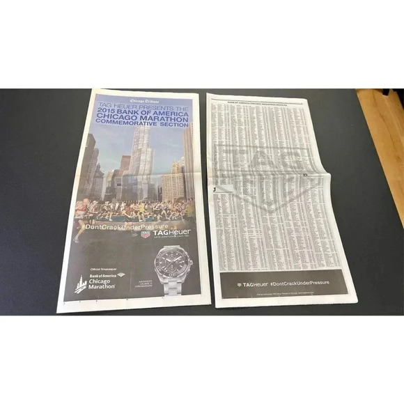 Vintage 2015 Bank of America Chicago Marathon Commemorative Results Newspaper - Picture 1 of 7